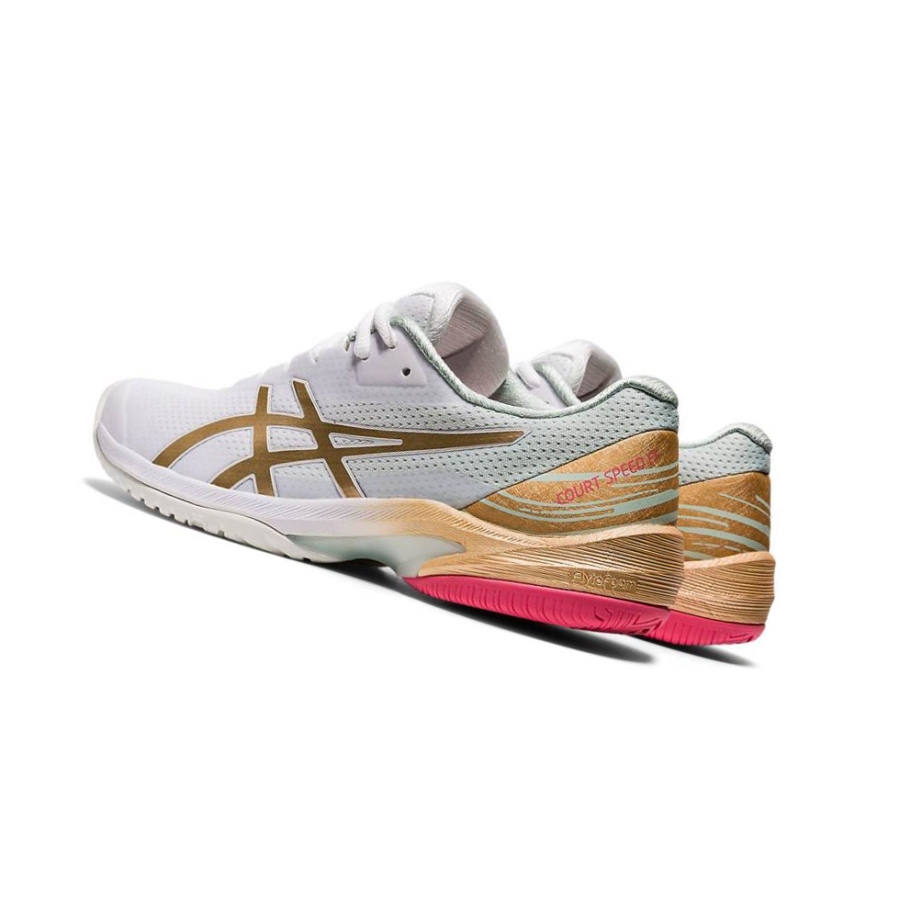 White Women's Asics COURT SPEED FF Tennis Shoes | US25106KZ