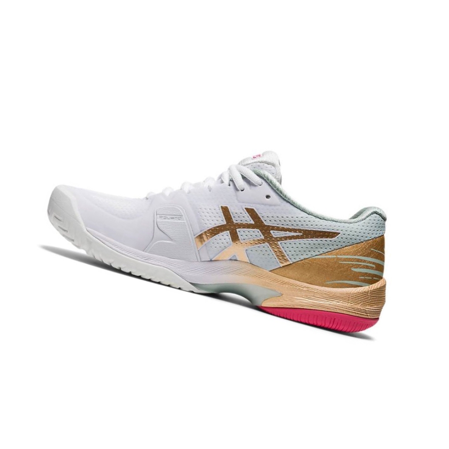 White Women's Asics COURT SPEED FF Tennis Shoes | US25106KZ