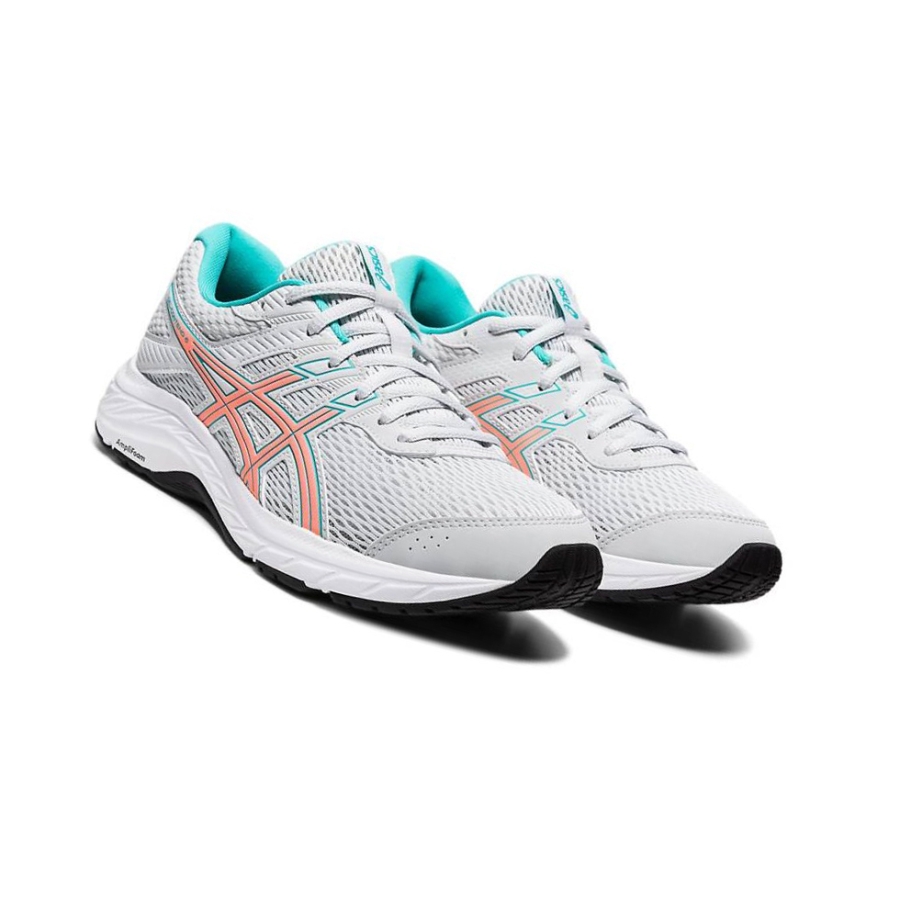 White Women's Asics GEL-CONTEND 6 Running Shoes | US30596KZ