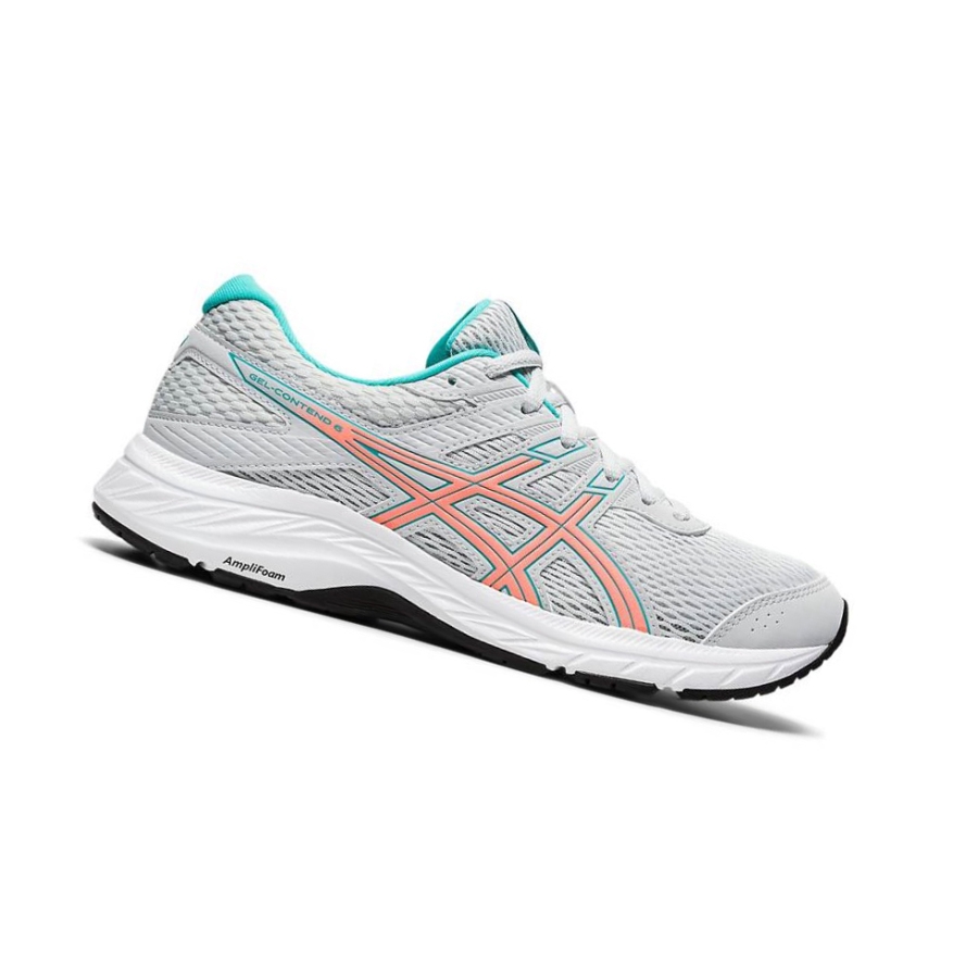 White Women\'s Asics GEL-CONTEND 6 Running Shoes | US30596KZ