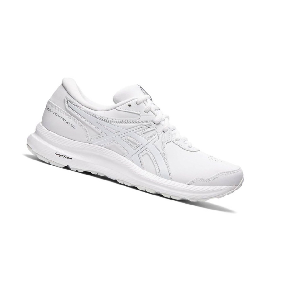 White Women\'s Asics GEL-CONTEND SL Running Shoes | US83571CZ