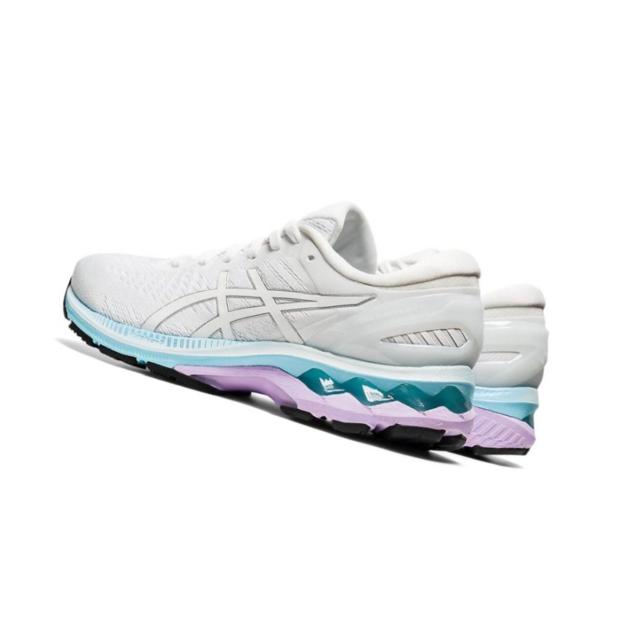 White Women's Asics GEL-KAYANO 27 Running Shoes | US40873UL