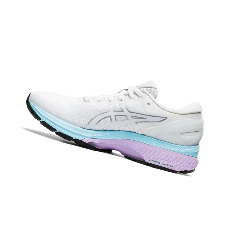 White Women's Asics GEL-KAYANO 27 Running Shoes | US40873UL