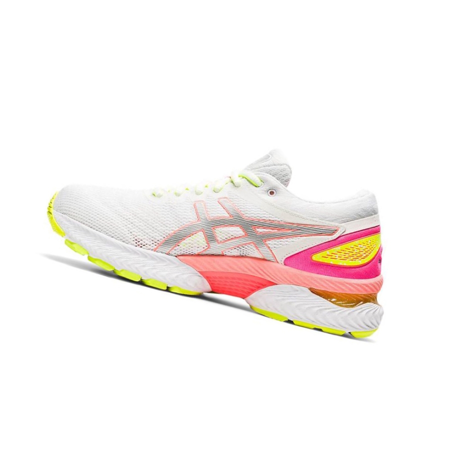 White Women's Asics GEL-NIMBUS 22 LITE-SHOW Running Shoes | US32140AS