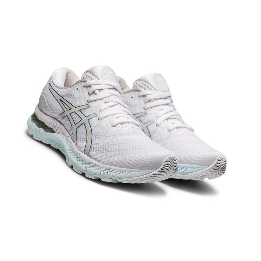 White Women's Asics GEL-NIMBUS 23 Running Shoes | US19756JQ