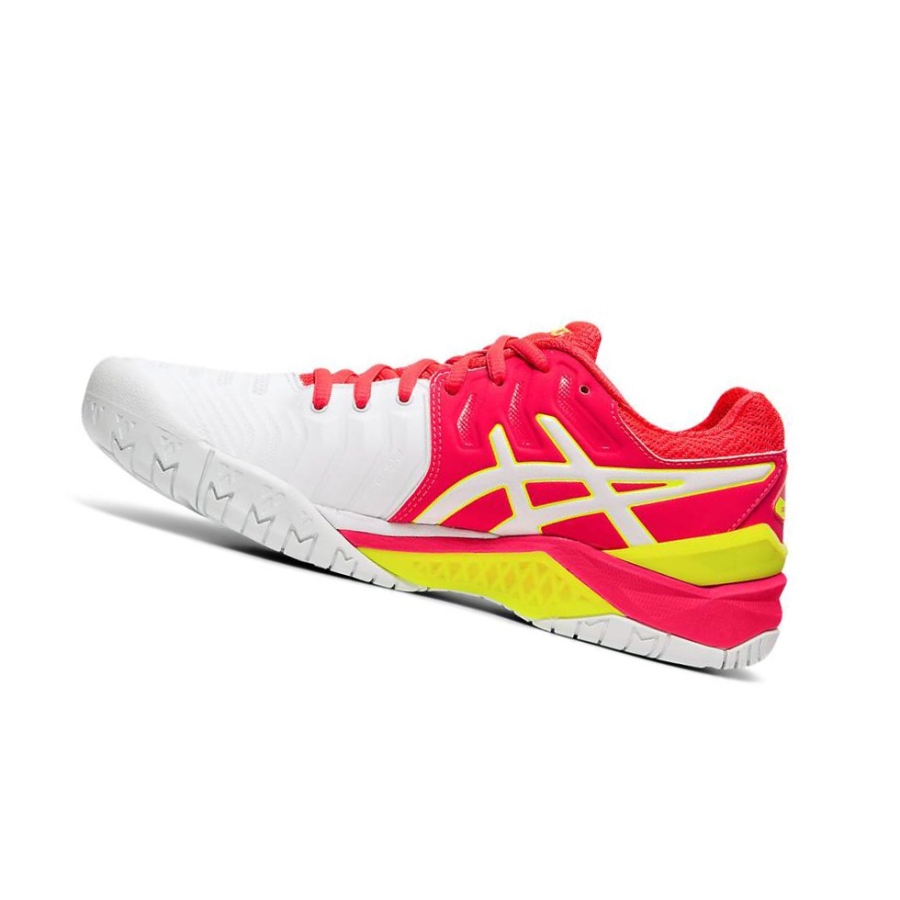 White Women's Asics GEL-RESOLUTION 7 Tennis Shoes | US13752WV