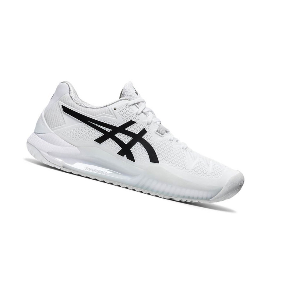 White Women\'s Asics GEL-RESOLUTION 8 Tennis Shoes | US76248UR