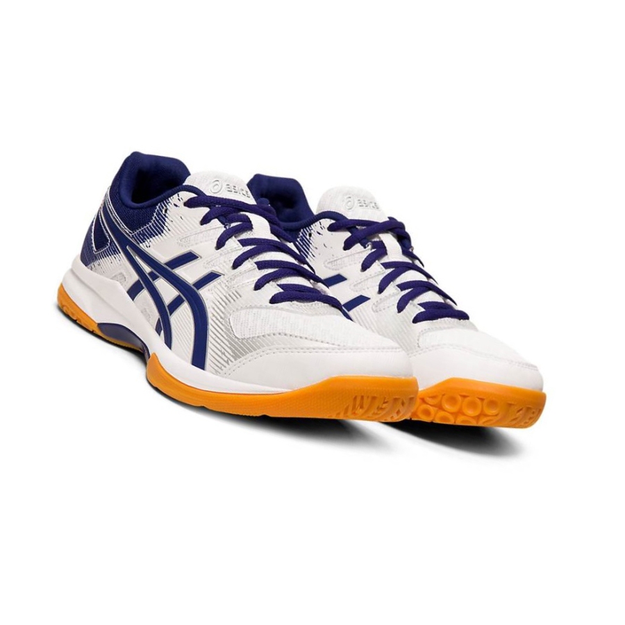 White Women's Asics GEL-ROCKET 9 Volleyball Shoes | US83514VY