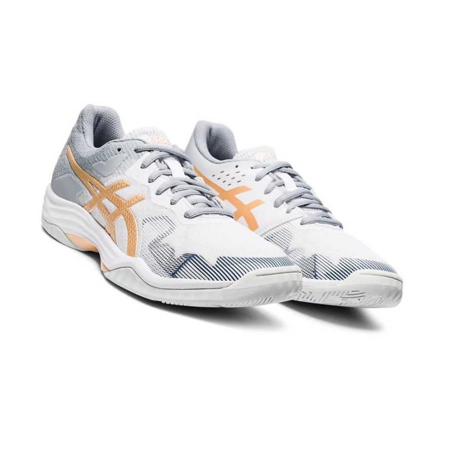 White Women's Asics GEL-TACTIC 2 Volleyball Shoes | US74132JD