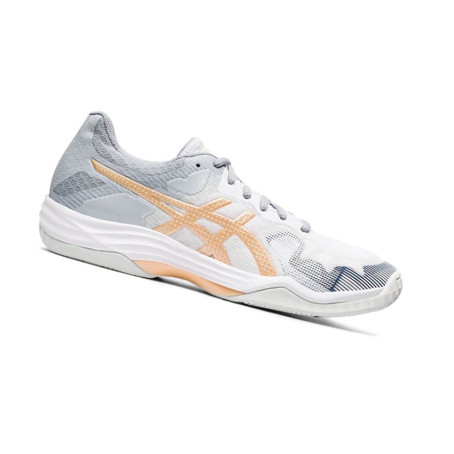 White Women\'s Asics GEL-TACTIC 2 Volleyball Shoes | US74132JD