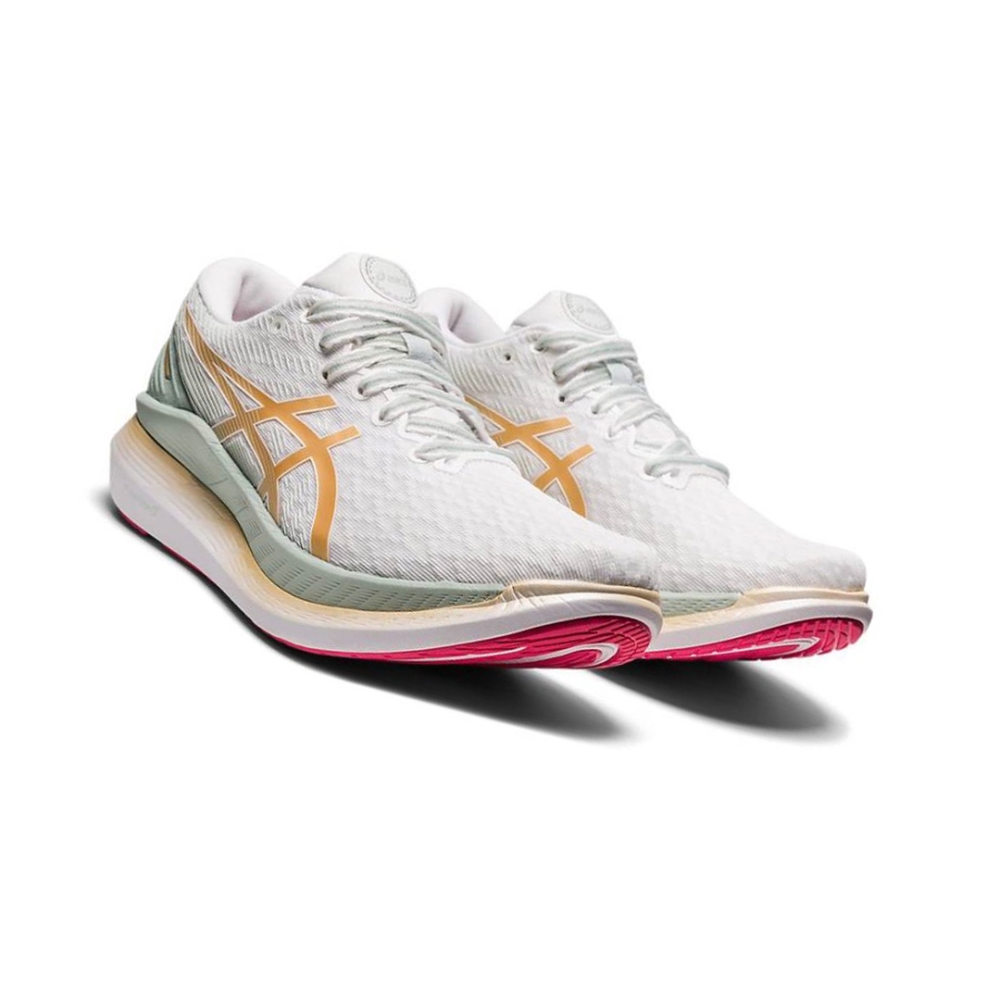 White Women's Asics GLIDERIDE 2 NEW STRONG Running Shoes | US96510XK