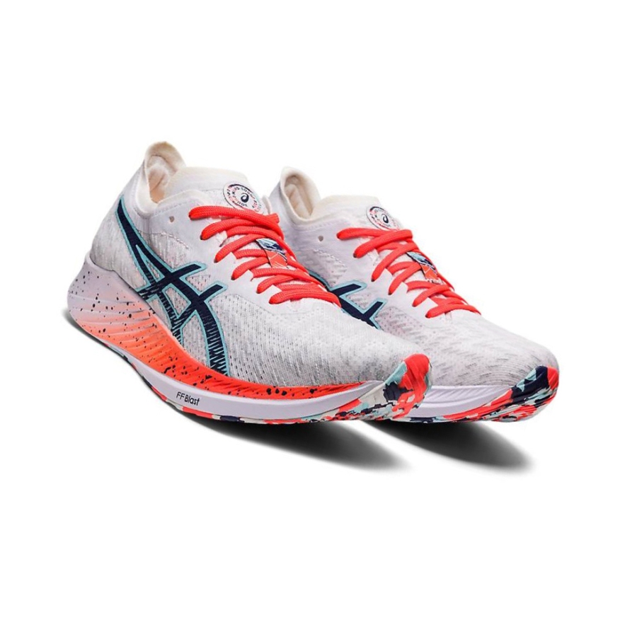 White Women's Asics MAGIC SPEED Running Shoes | US10392GA