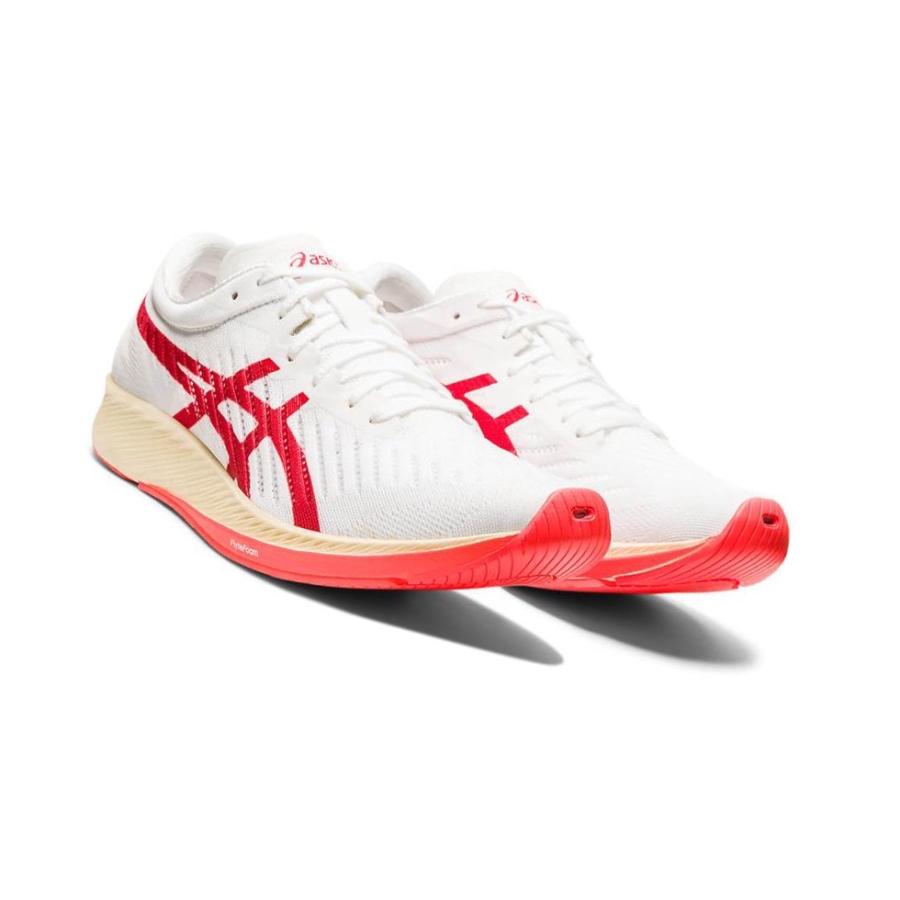 White Women's Asics METARACER Running Shoes | US31249BG