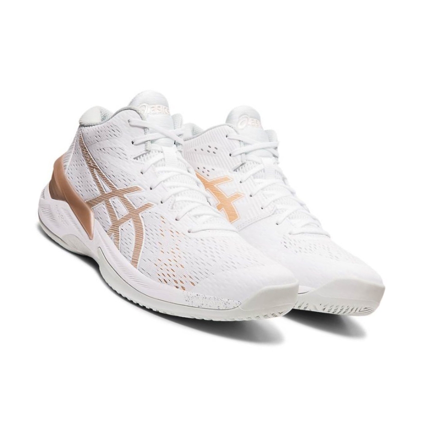 White Women's Asics SKY ELITE FF MT Volleyball Shoes | US28095BN