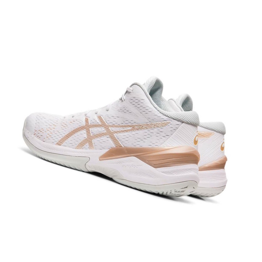 White Women's Asics SKY ELITE FF MT Volleyball Shoes | US28095BN